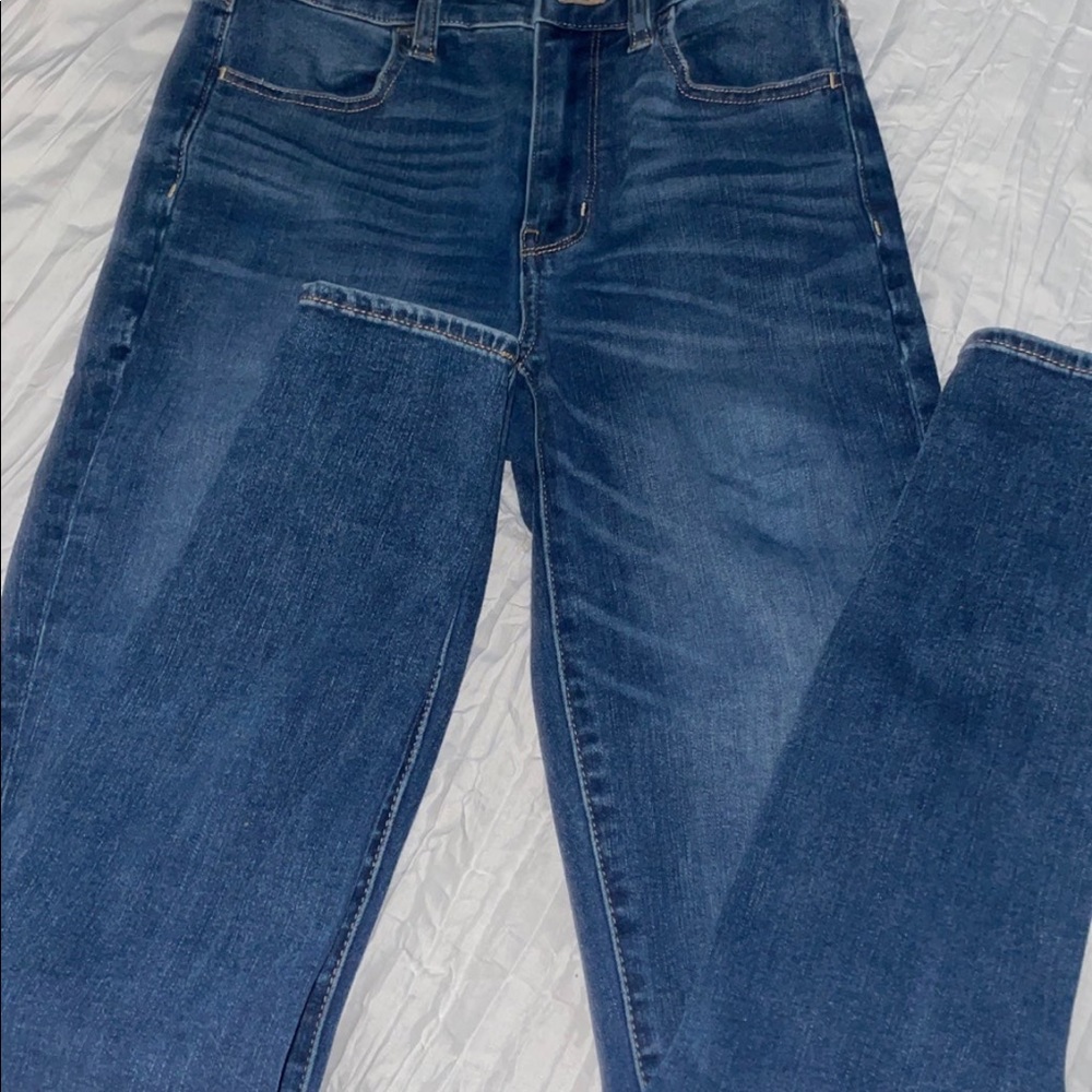 American eagle blue skinny jeans